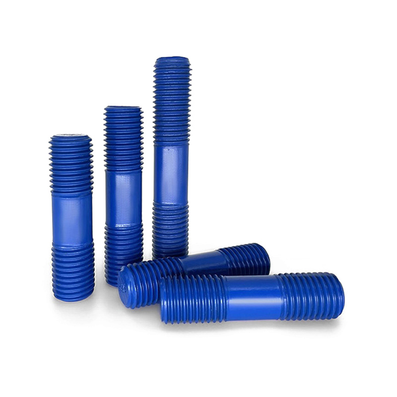 Teflon Blue Stud Bolts การต่อต้านการกัดกร่อนทางทะเลการใช้งานพิเศษ