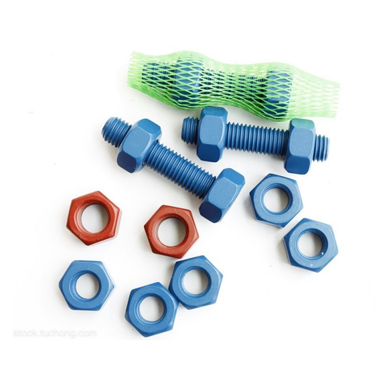 Teflon Blue Stud Bolts การต่อต้านการกัดกร่อนทางทะเลการใช้งานพิเศษ