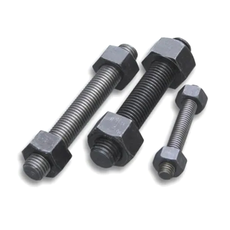 M16 * 300 เหล็กกล้าคาร์บอนเกรด 8.8 PTFE สีฟ้าเคลือบเกลียวเต็มเกลียว