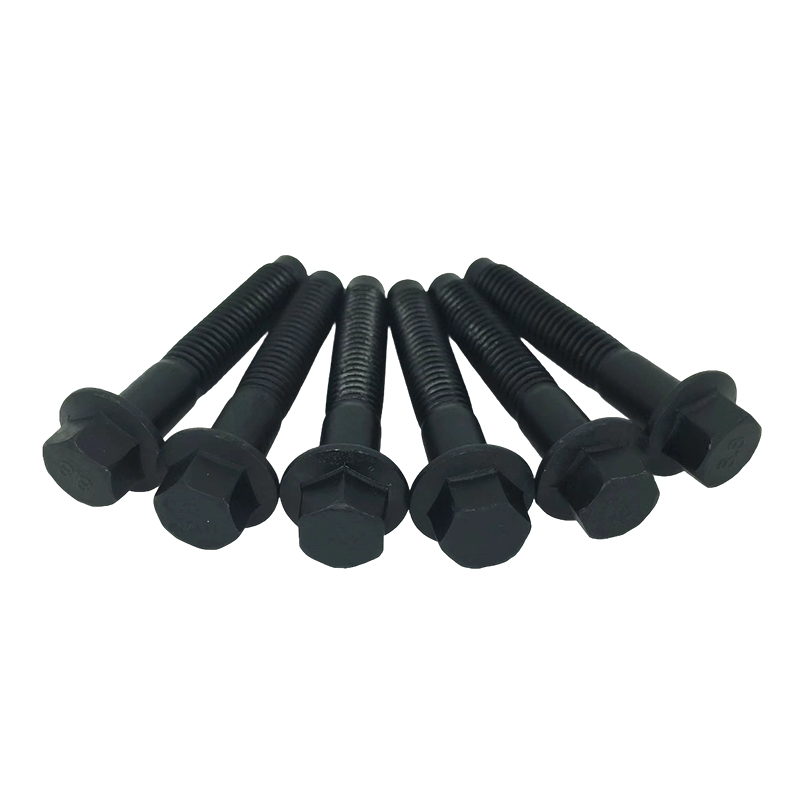 M5 * 10 เกรด 8.8 สลักเกลียวหัวหกเหลี่ยมหน้าแปลนเหล็กคาร์บอน